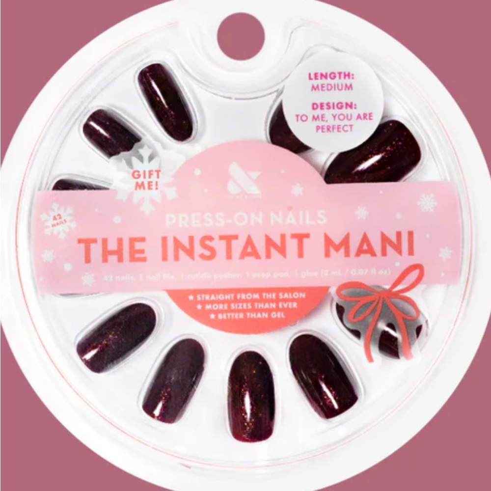 Press-On Nails - Deep Burgundy
